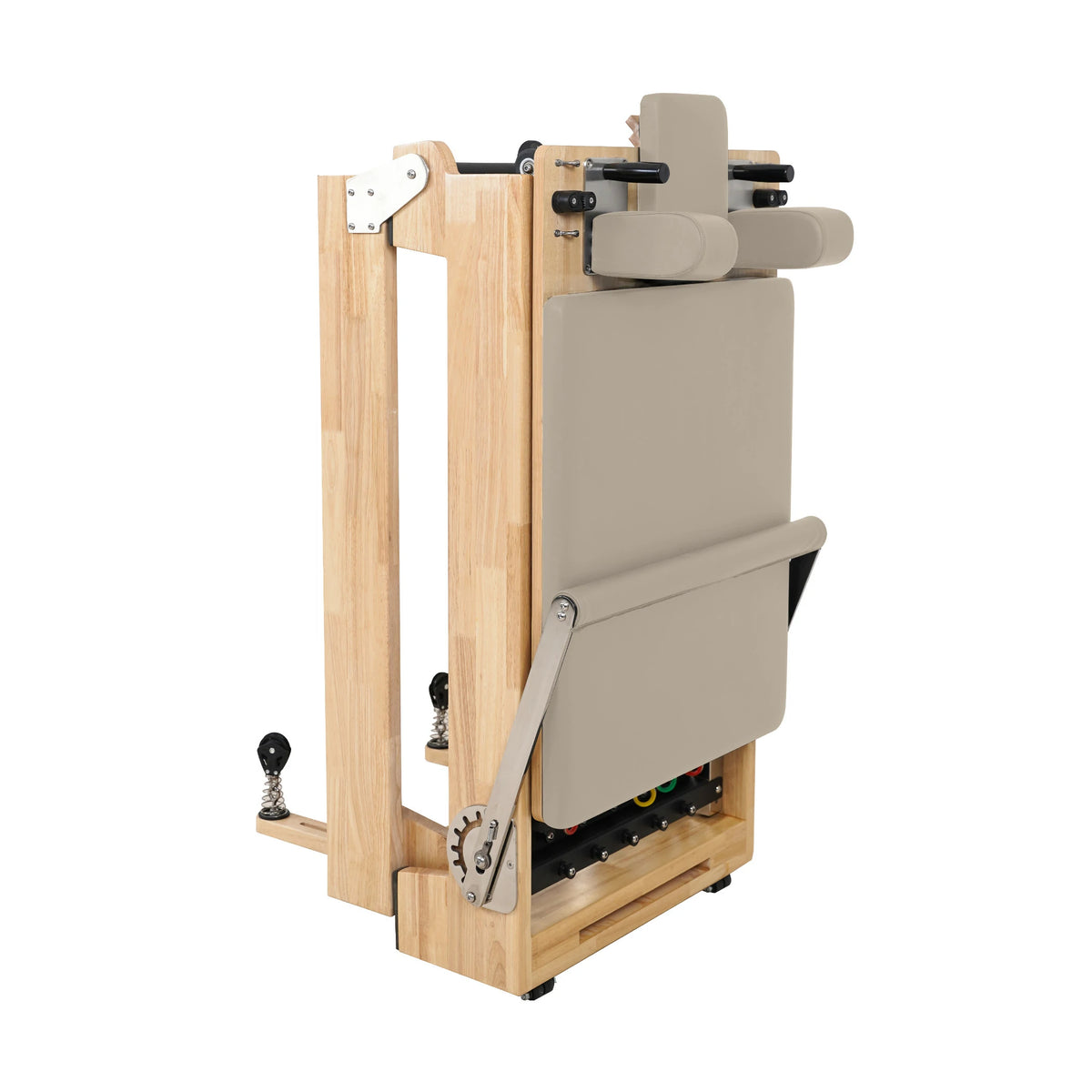Réformateur de Pilates classique pliable en chêne – Marron