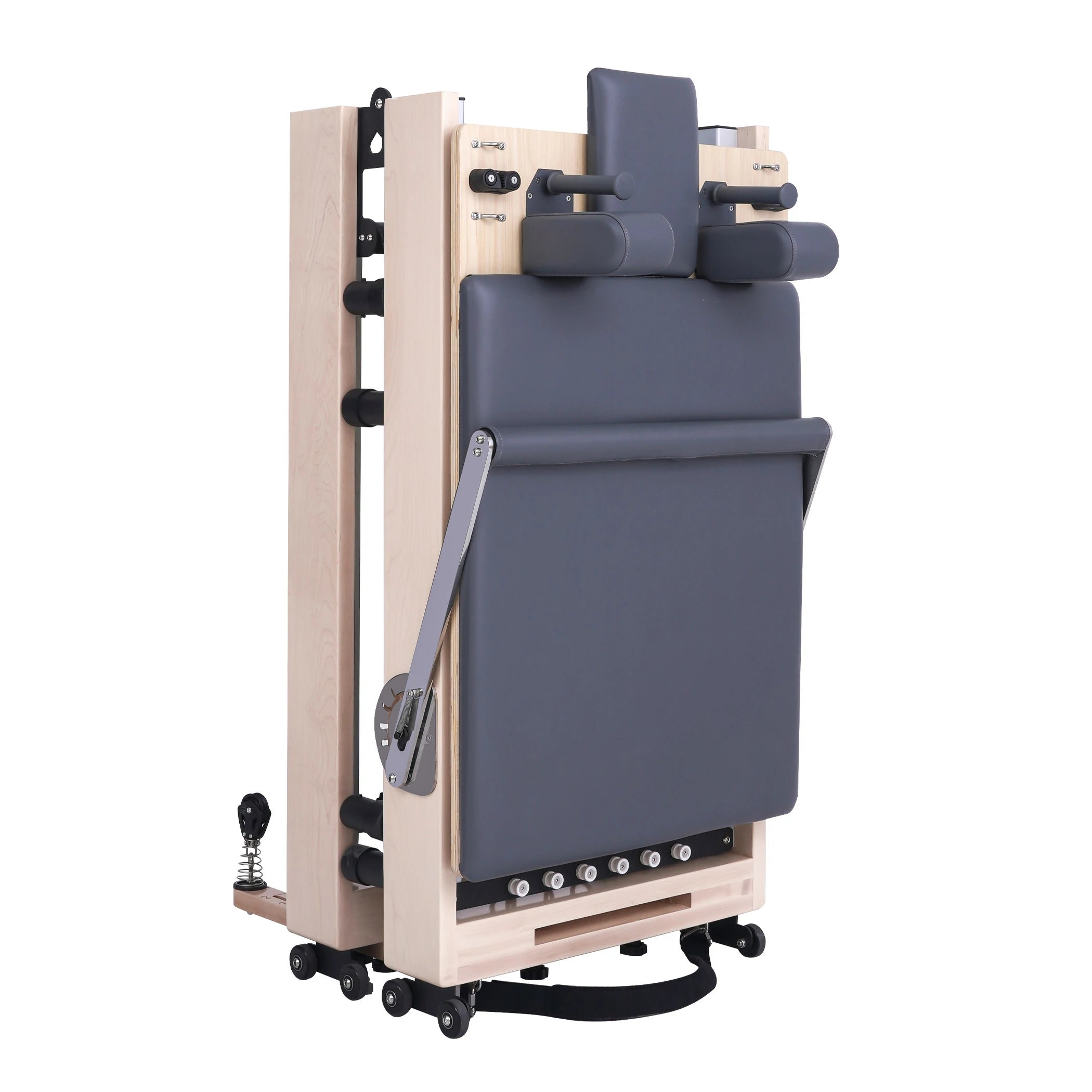 Foldable Maple Pilates Reformer Gray