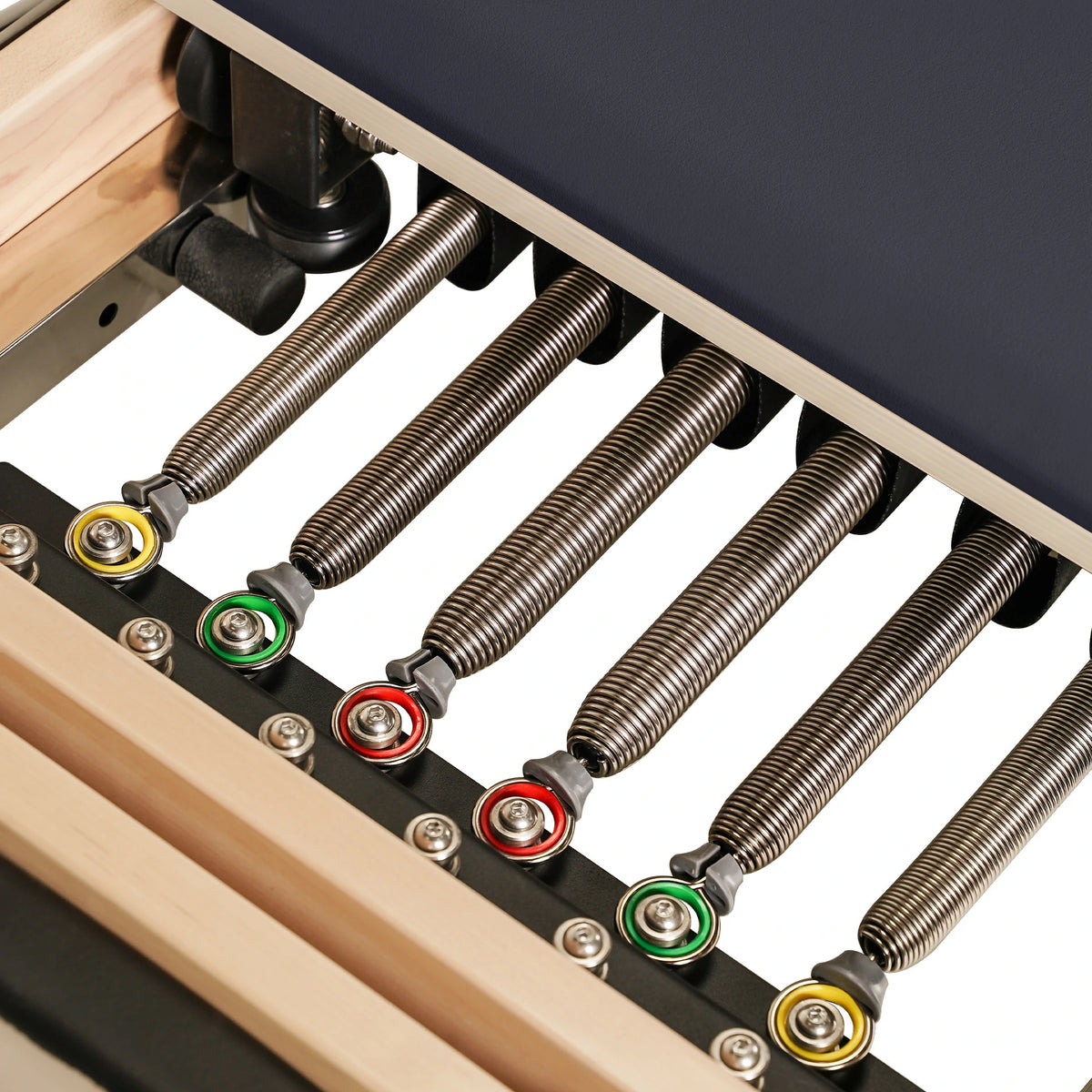 Reformeur de Pilates en bois d'érable pliable gris