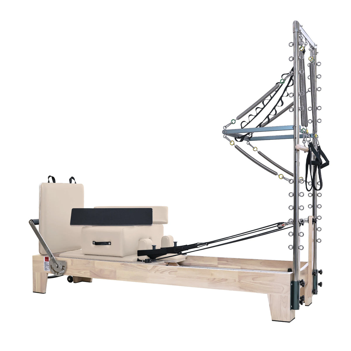 Pilates Reformer mit Tower Cremeweiß