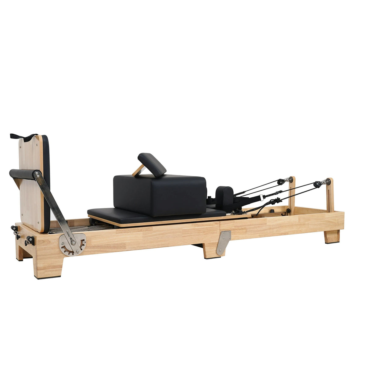 Klassischer Pilates-Reformer „Oak Folding“ – Schwarz
