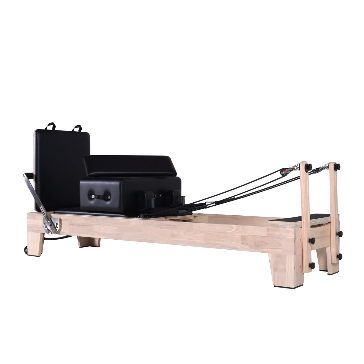 Klassischer Pilates-Holz-Reformer Schwarz
