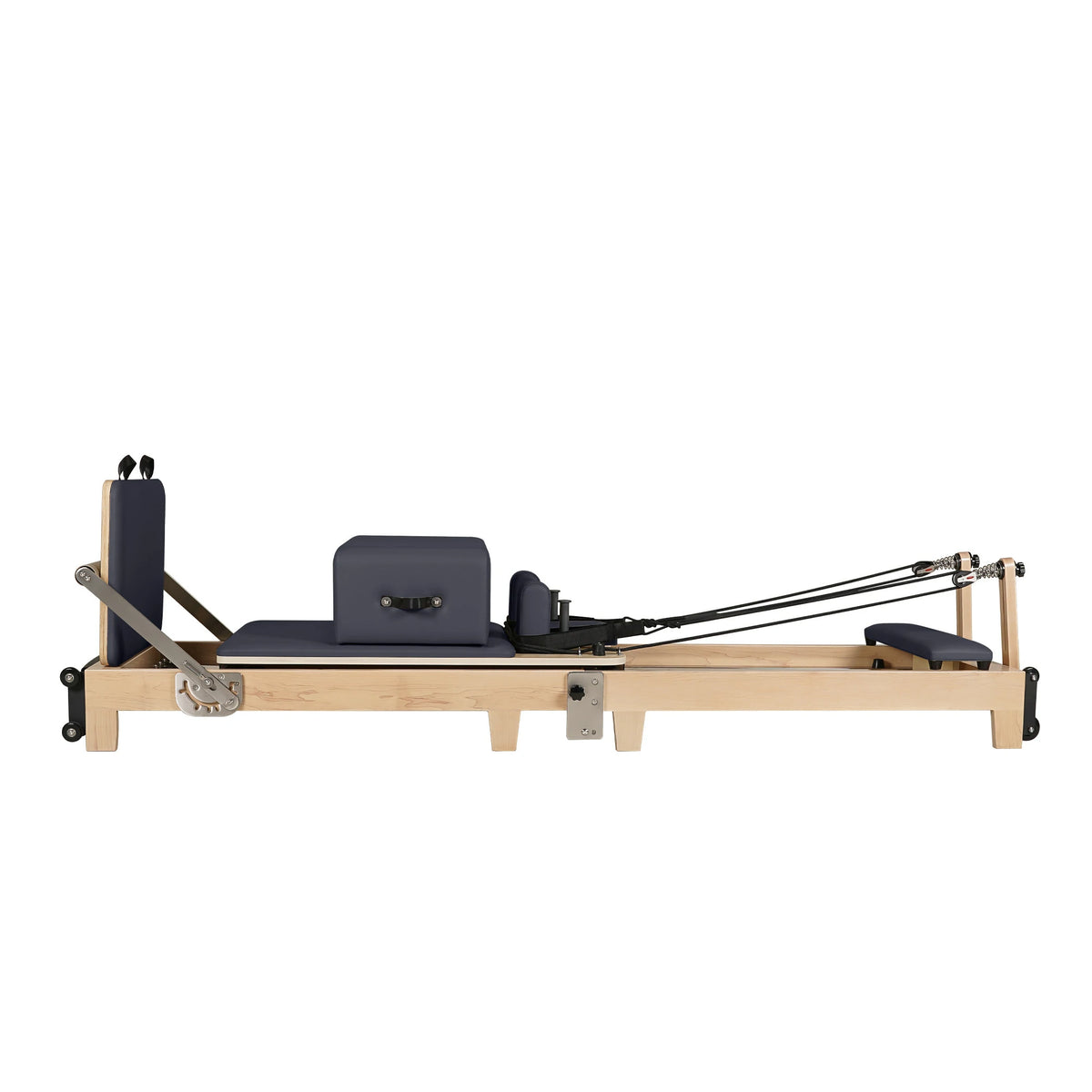 Faltbarer Pilates Reformer aus Ahorn in Grau