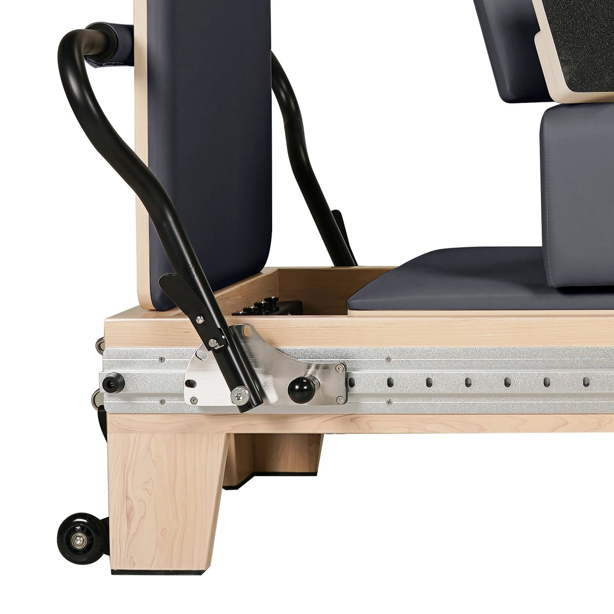 Reformer de Pilates glissant Maple, voie complète, gris