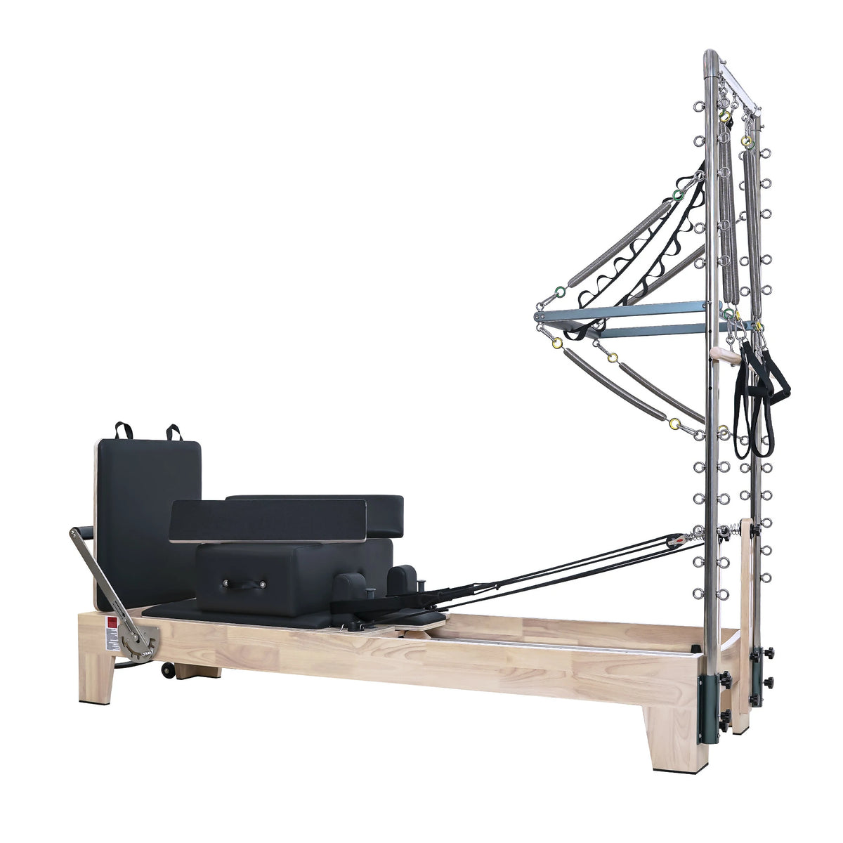 Pilates Reformer mit Tower Schwarz