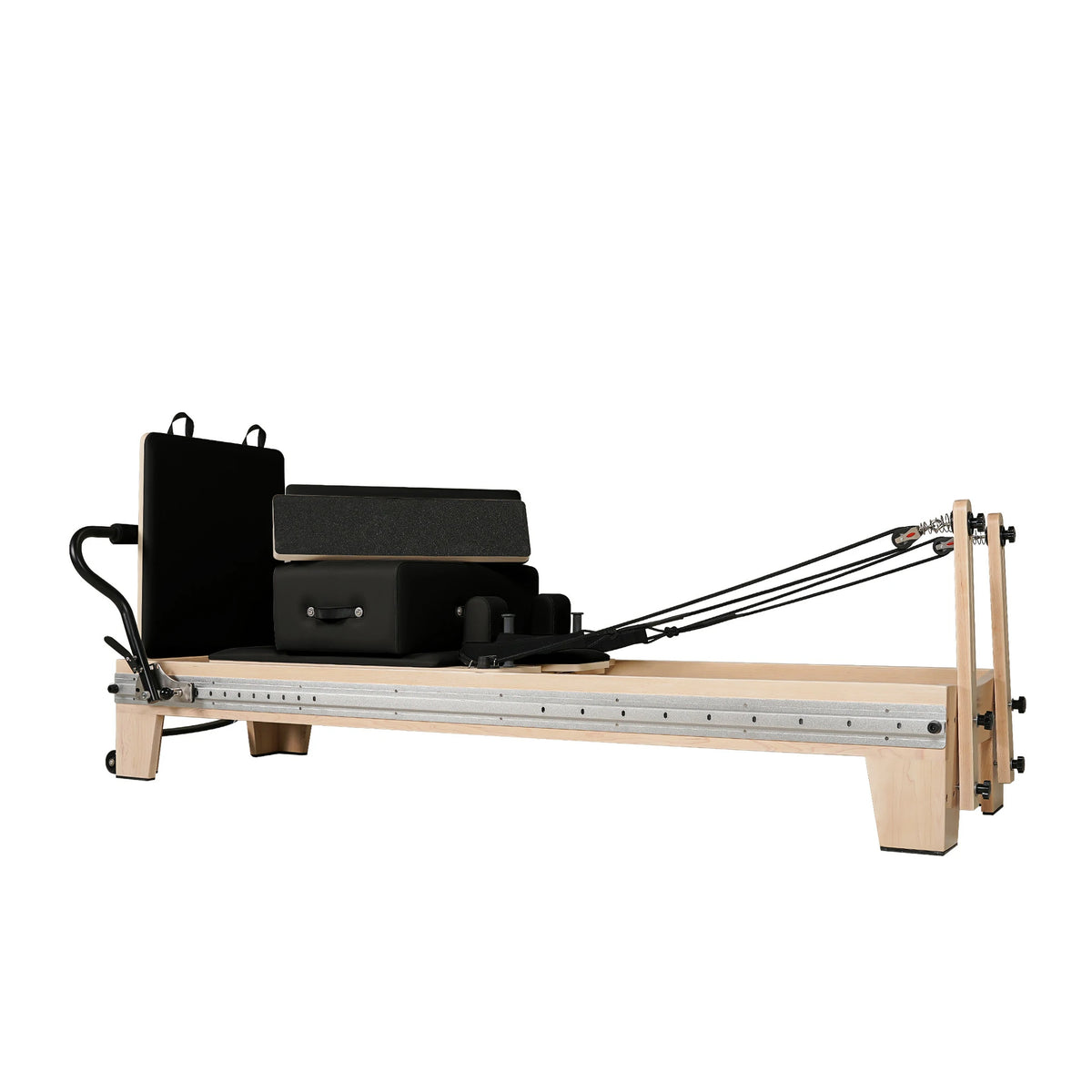 Maple Full Track Split Glide Pilates Reformer Schwarz