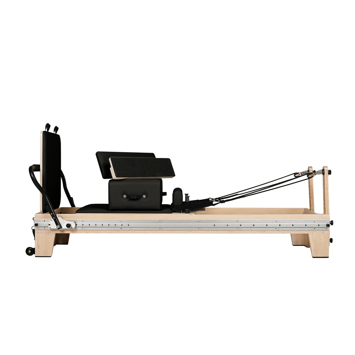 Maple Full Track Split Glide Pilates Reformer Schwarz