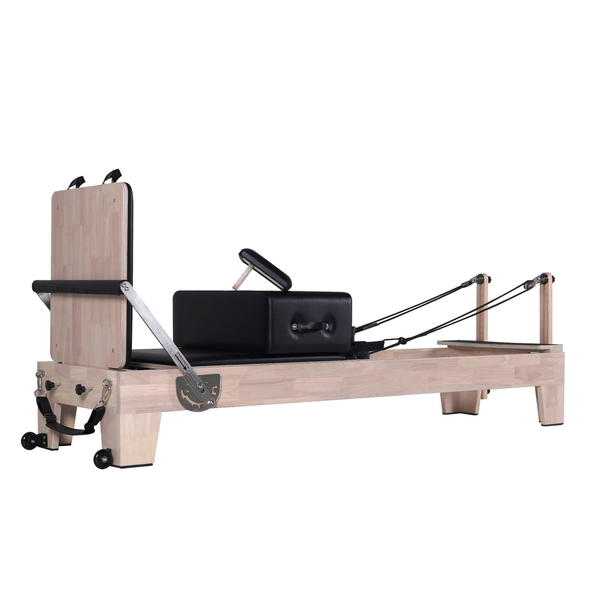 Klassischer Pilates-Holz-Reformer Schwarz