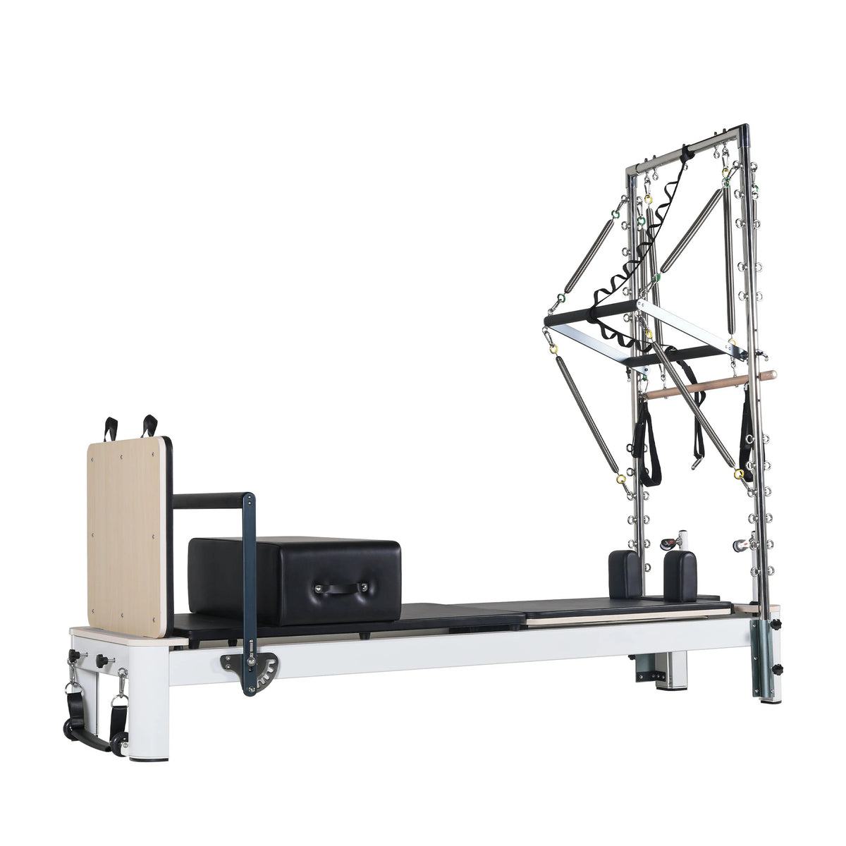 Aluminium Pilates Reformer mit Tower Schwarz