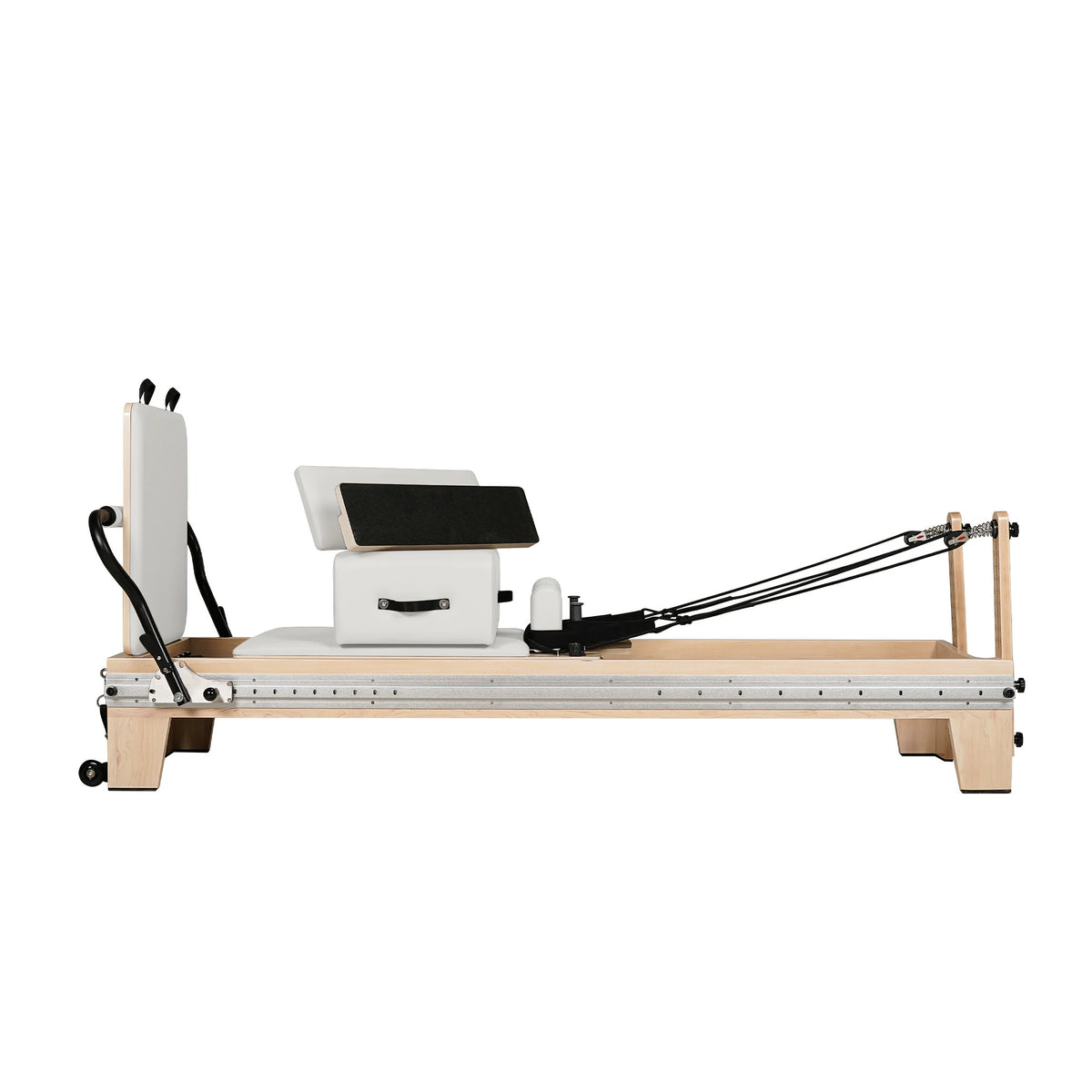 Maple Vollspur Split Glide Pilates Reformer Weiß