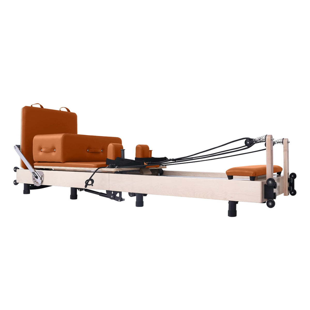 Klappbarer Ahorn-Pilates-Reformer Orange