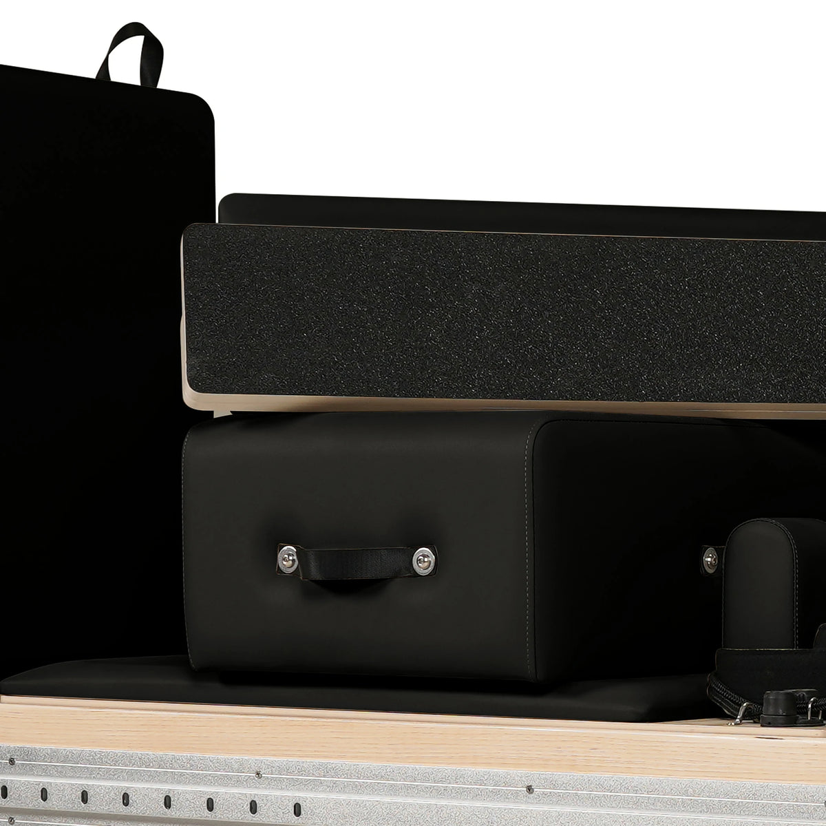Maple Full Track Split Glide Pilates Reformer Schwarz