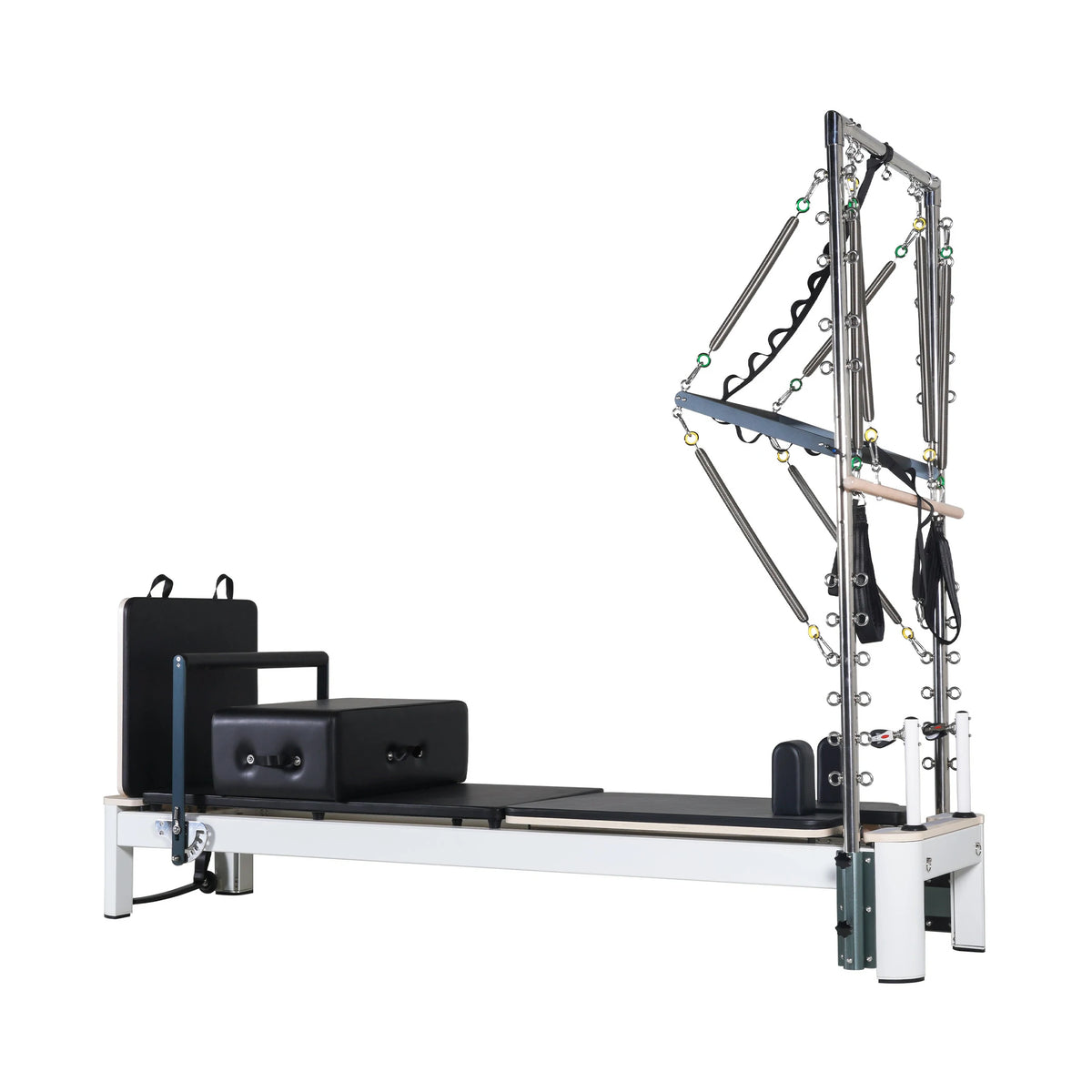 Aluminium Pilates Reformer mit Tower Schwarz