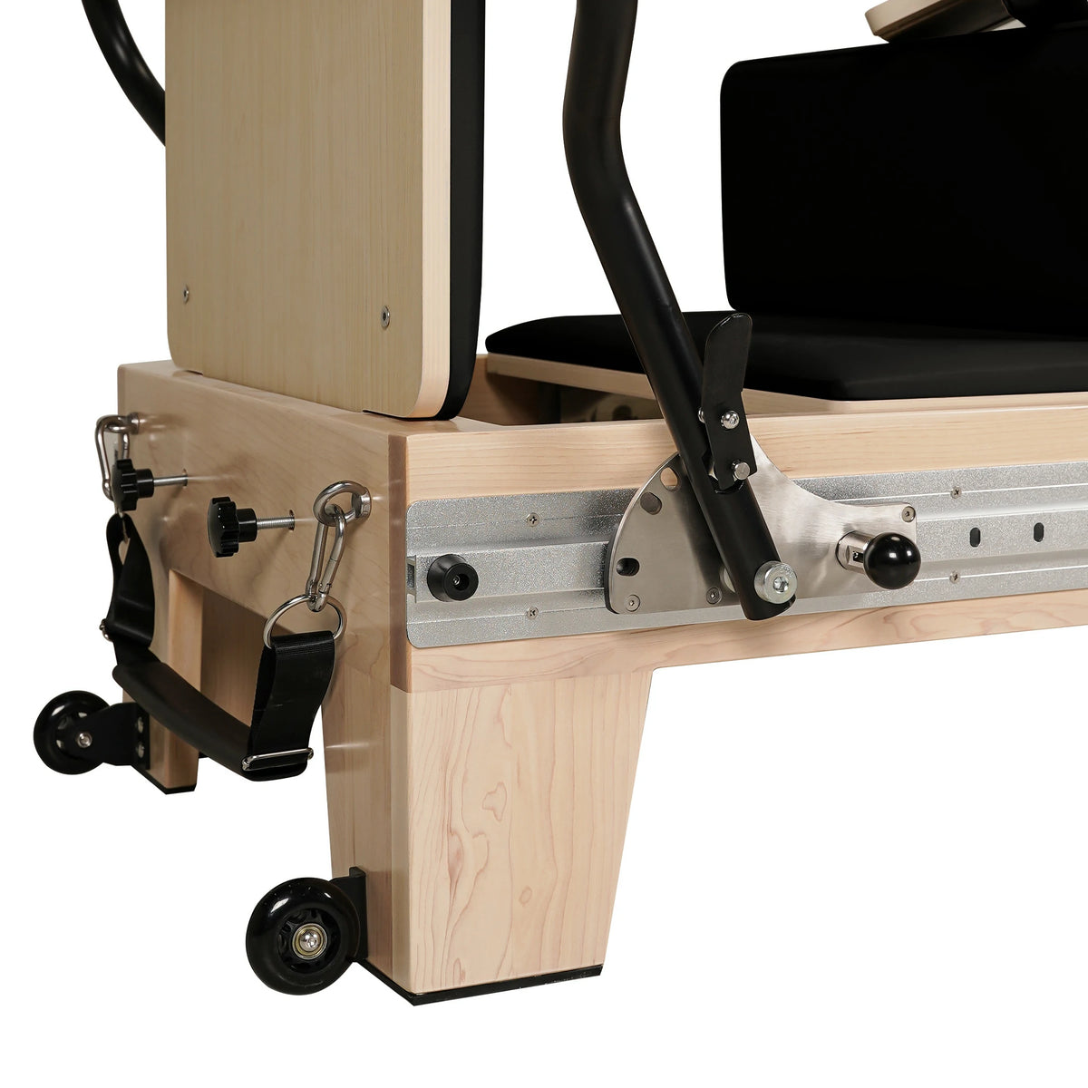 Maple Full Track Split Glide Pilates Reformer Schwarz