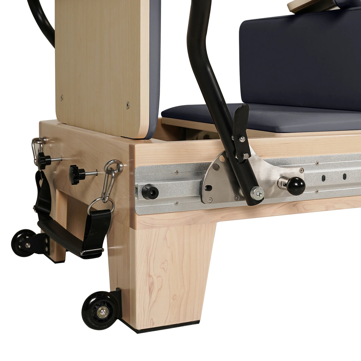 Reformer de Pilates glissant Maple, voie complète, gris