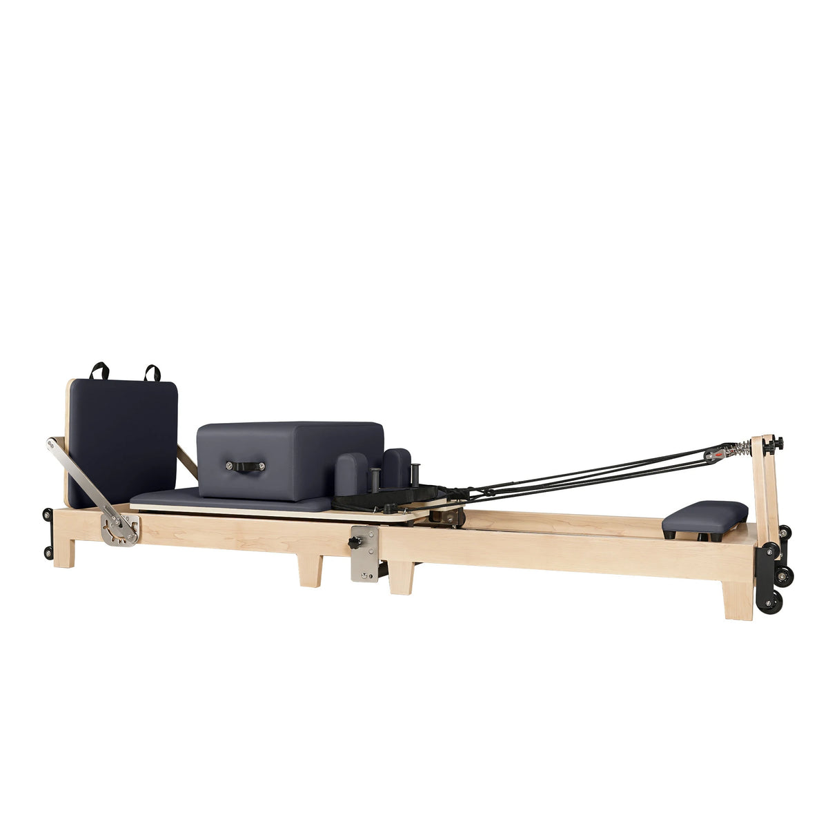 Faltbarer Pilates Reformer aus Ahorn in Grau