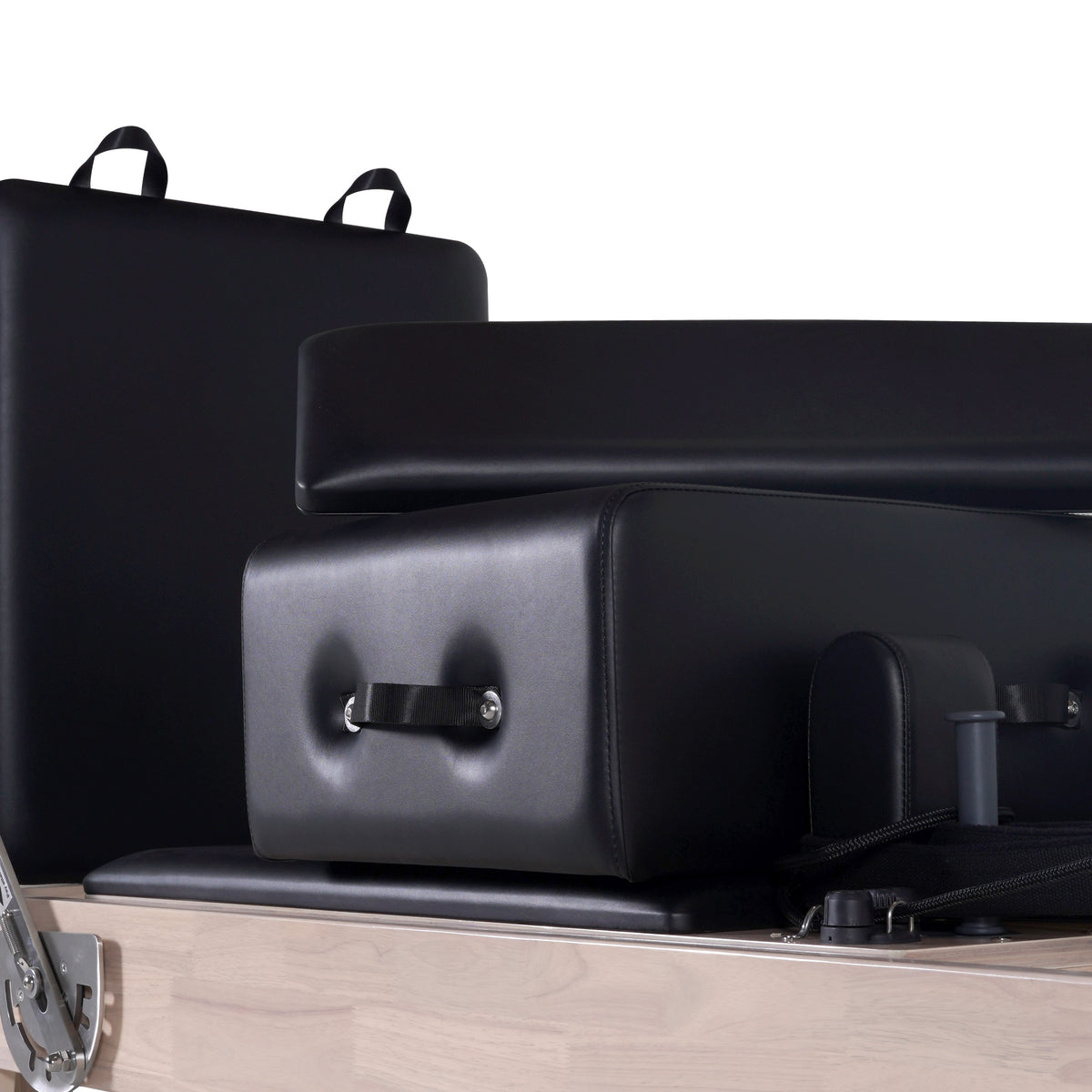 Klassischer Pilates-Holz-Reformer Schwarz