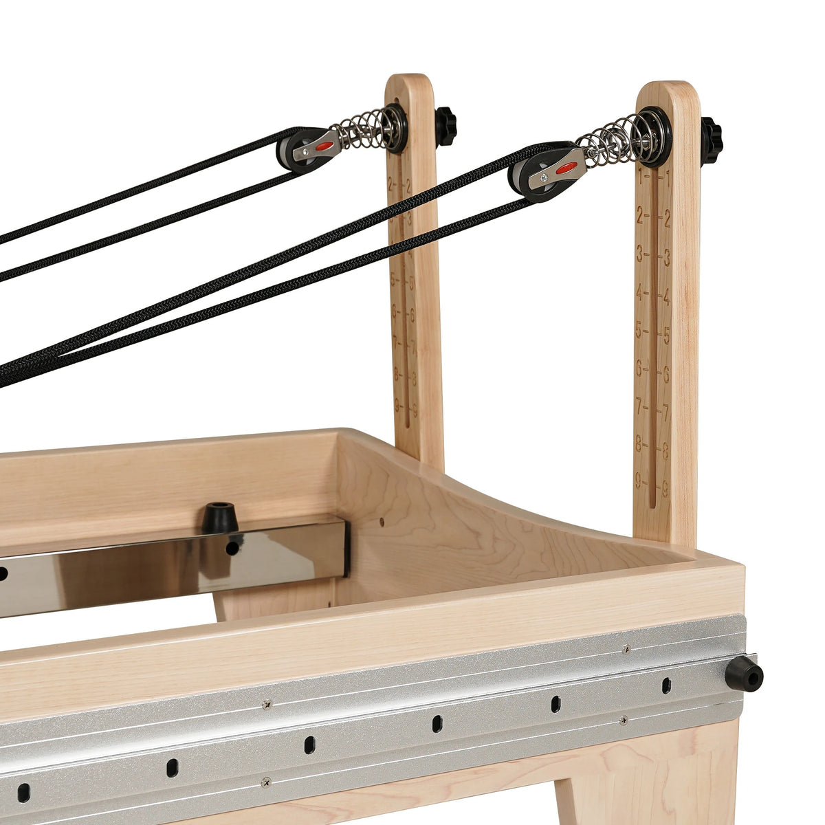 Maple Full Track Split Glide Pilates Reformer Schwarz