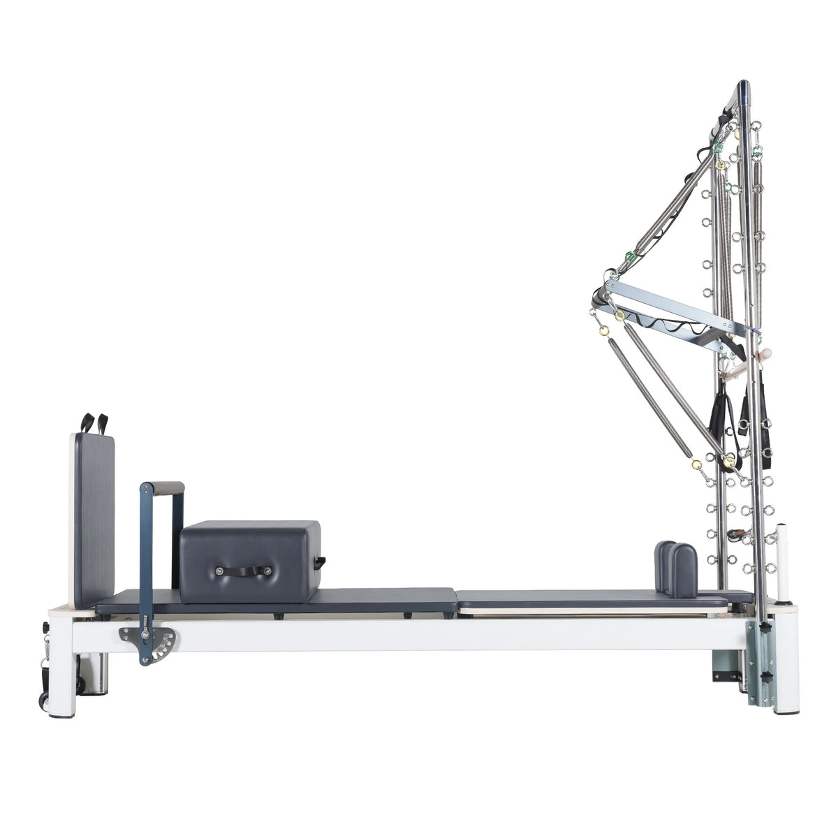 Aluminium-Pilates-Reformer mit Turm Grau
