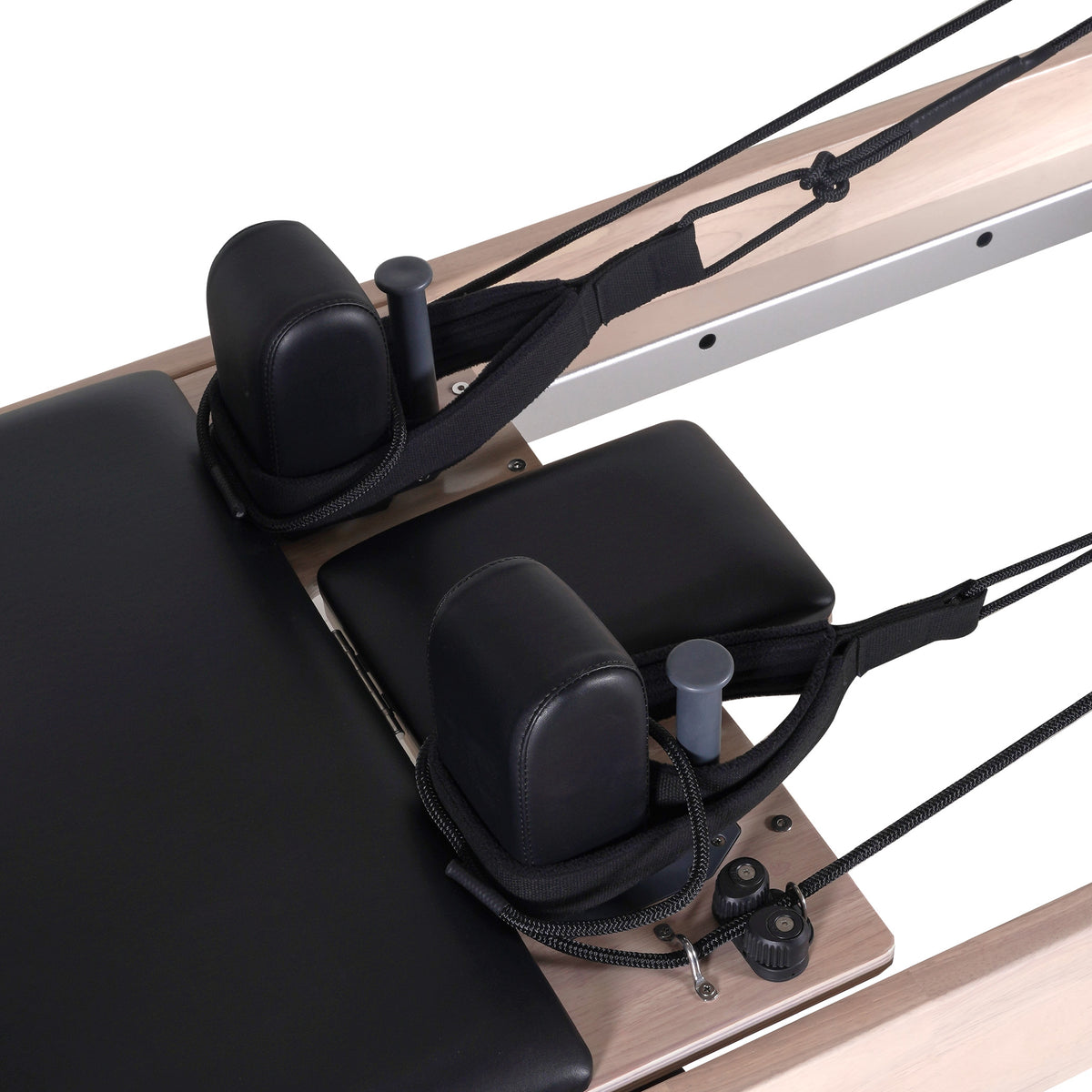 Klassischer Pilates-Holz-Reformer Schwarz