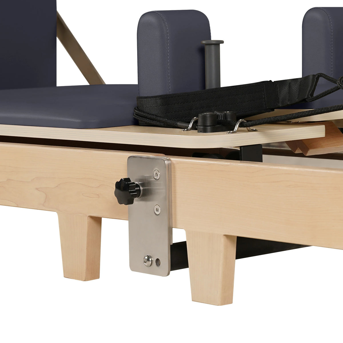Reformeur de Pilates en bois d'érable pliable gris