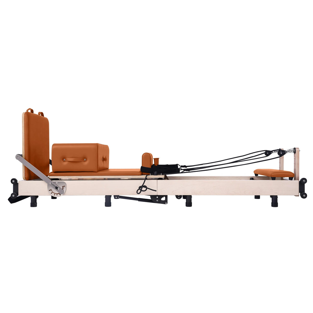 Klappbarer Ahorn-Pilates-Reformer Orange