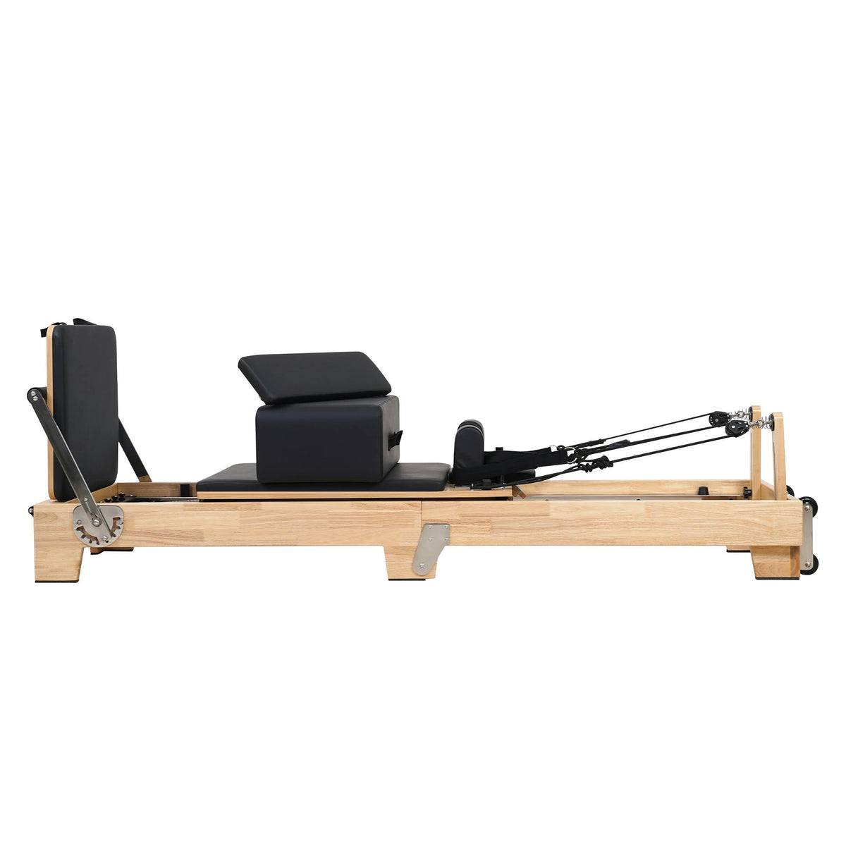 Klassischer Pilates-Reformer „Oak Folding“ – Schwarz