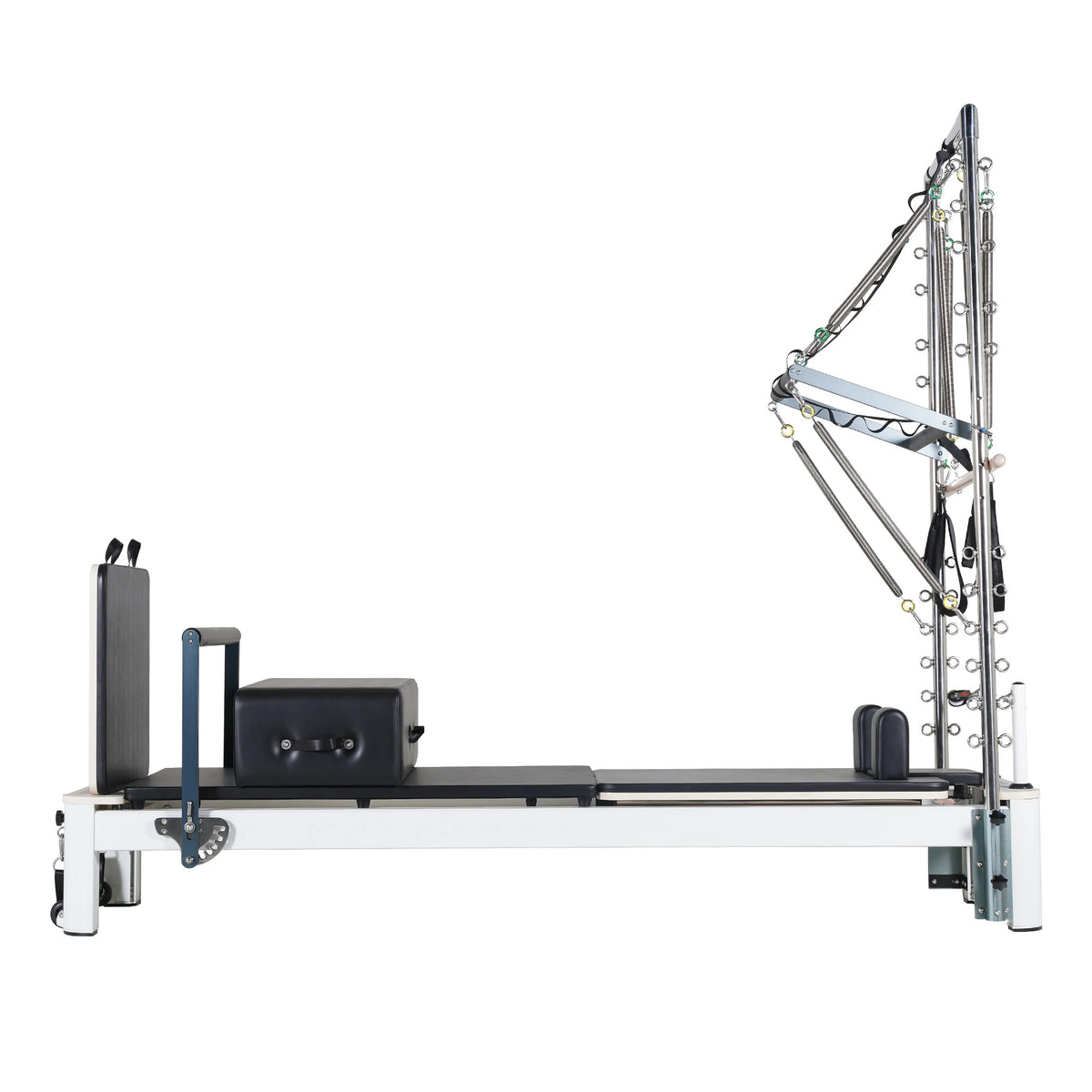 Aluminium Pilates Reformer mit Tower Schwarz