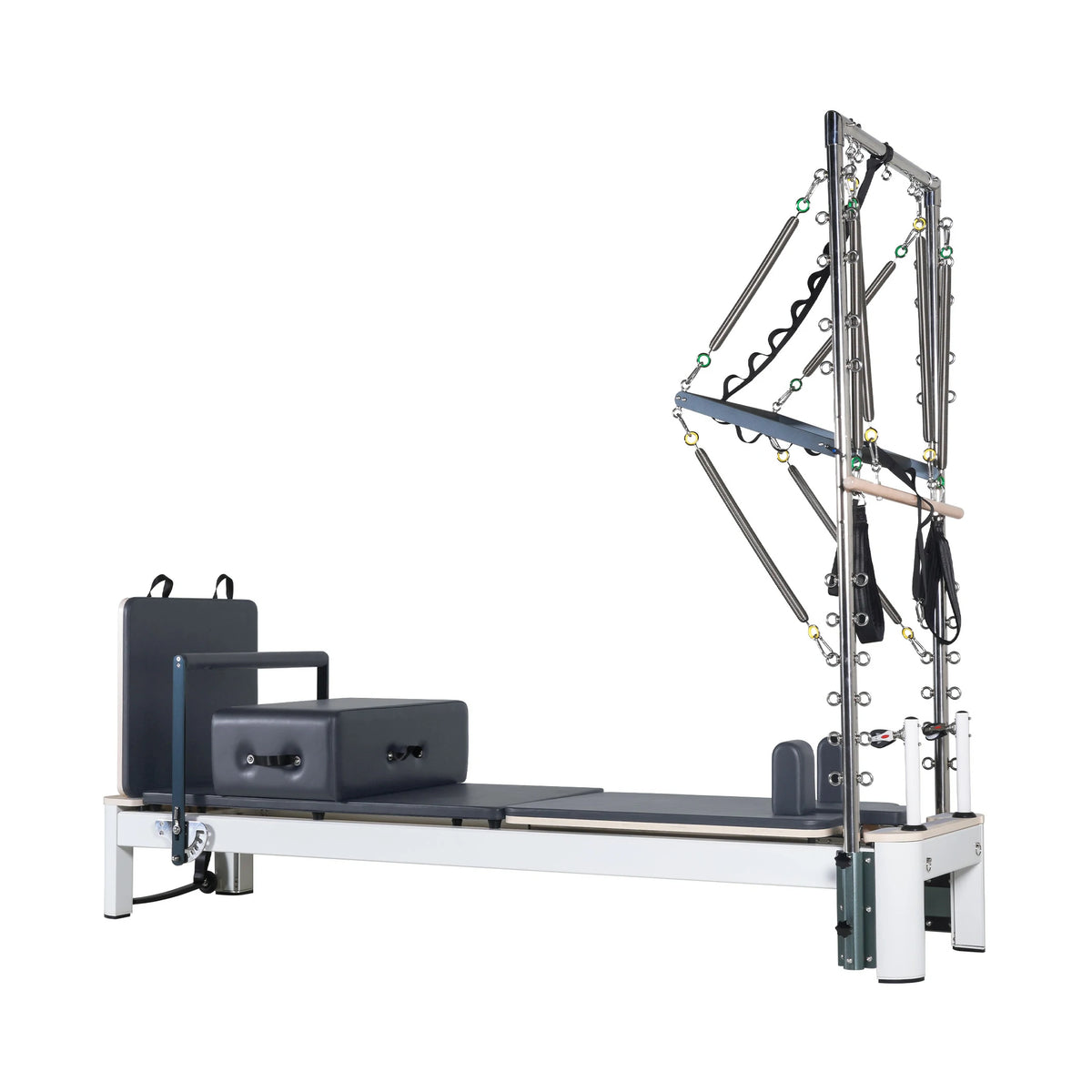Aluminium-Pilates-Reformer mit Turm Grau
