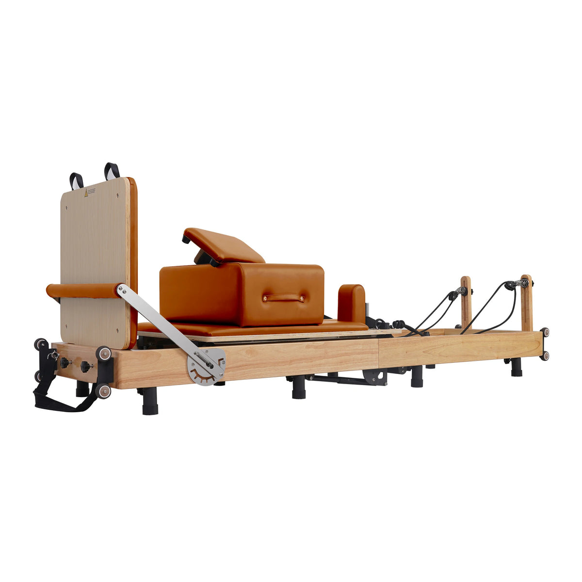 Zusammenklappbarer Pilates-Reformer Eiche Orange