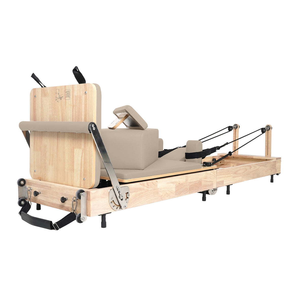 Zusammenklappbarer klassischer Pilates-Reformer Braun