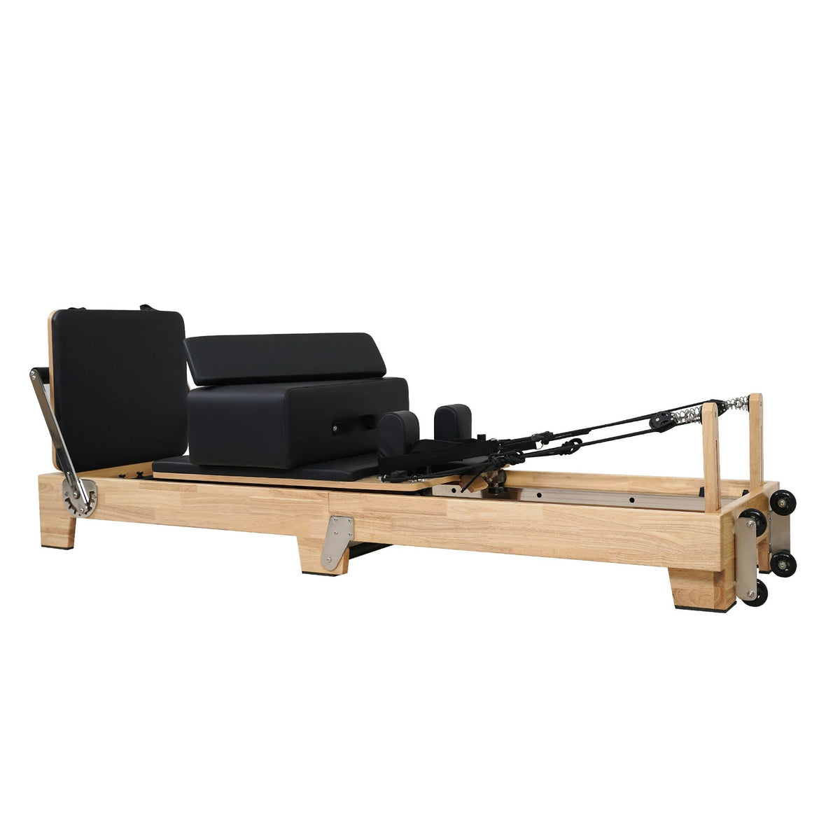Klassischer Pilates-Reformer „Oak Folding“ – Schwarz