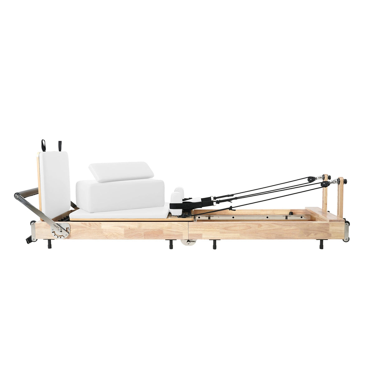 Zusammenklappbarer klassischer Pilates Reformer Weiß