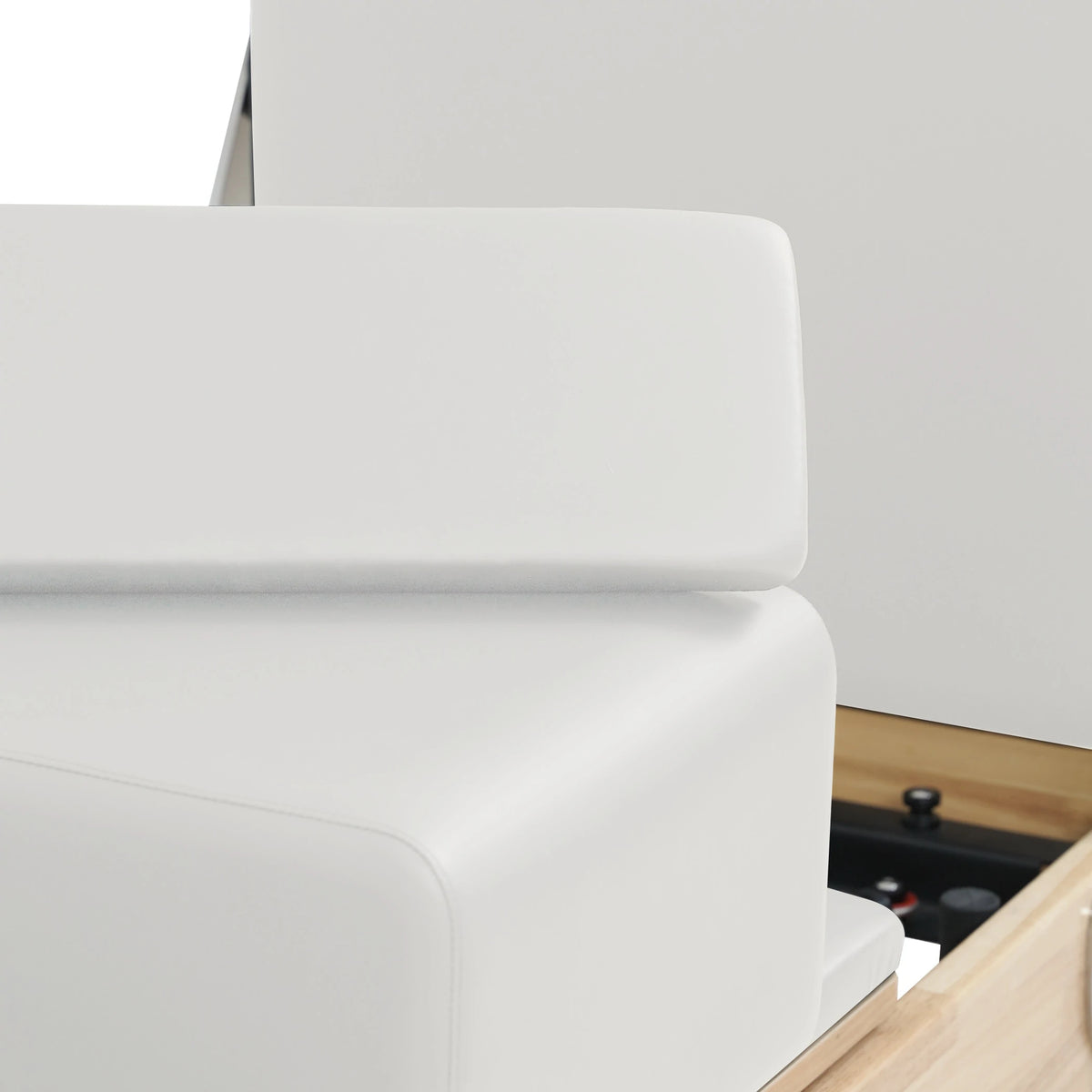 Reformeur de Pilates classique pliant en chêne – Blanc