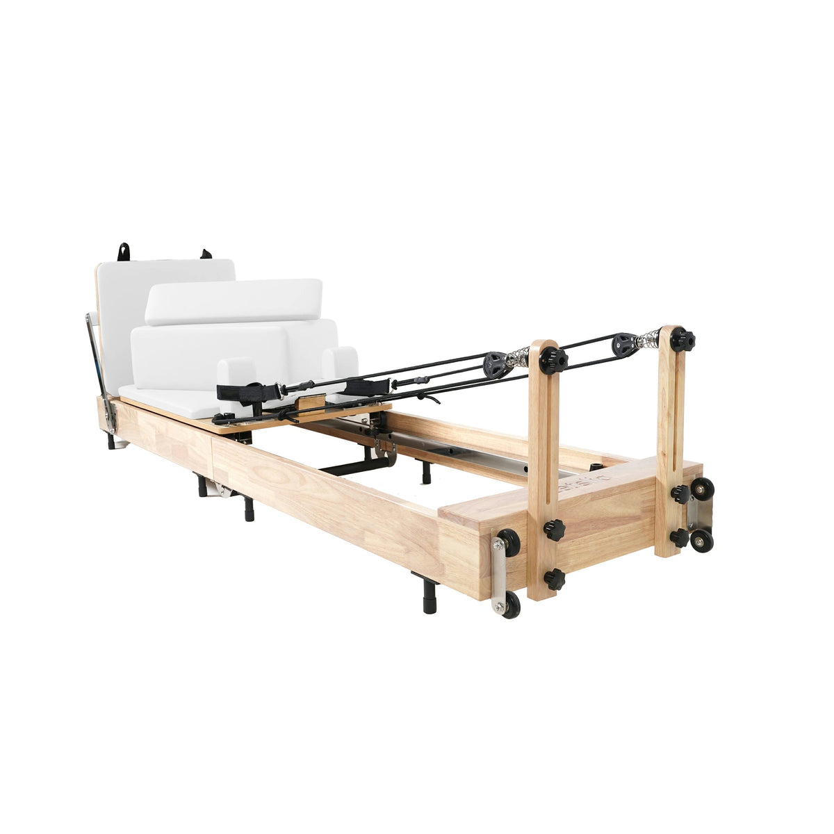 Zusammenklappbarer klassischer Pilates Reformer Weiß