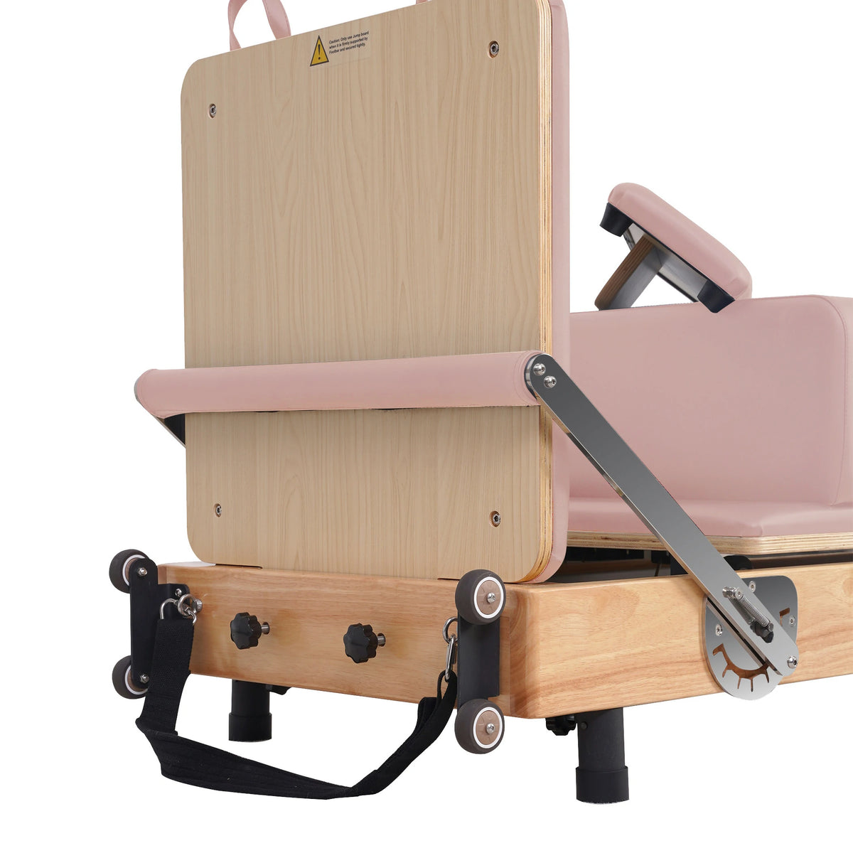 Foldable Oak Pilates Reformer Pink