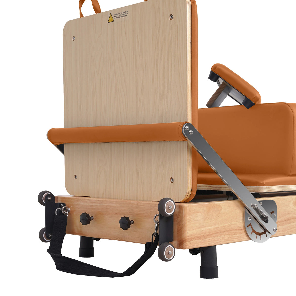 Zusammenklappbarer Pilates-Reformer Eiche Orange