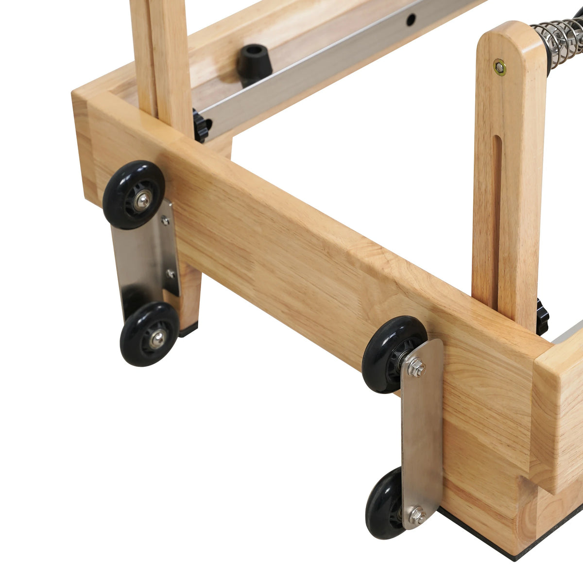 Reformeur de Pilates classique pliant en chêne – Blanc