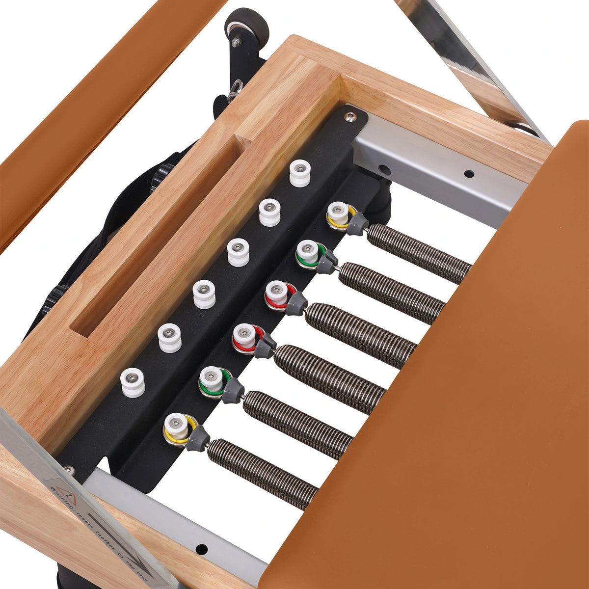 Zusammenklappbarer Pilates-Reformer Eiche Orange