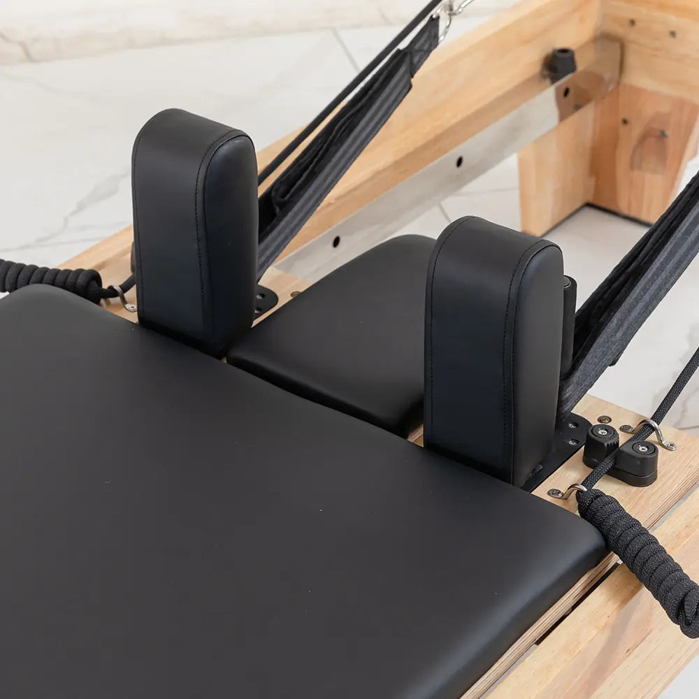 Oak Pilates Reformer with Tower Black